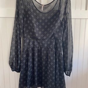 Free People Dress Boho Long sleeve flowy